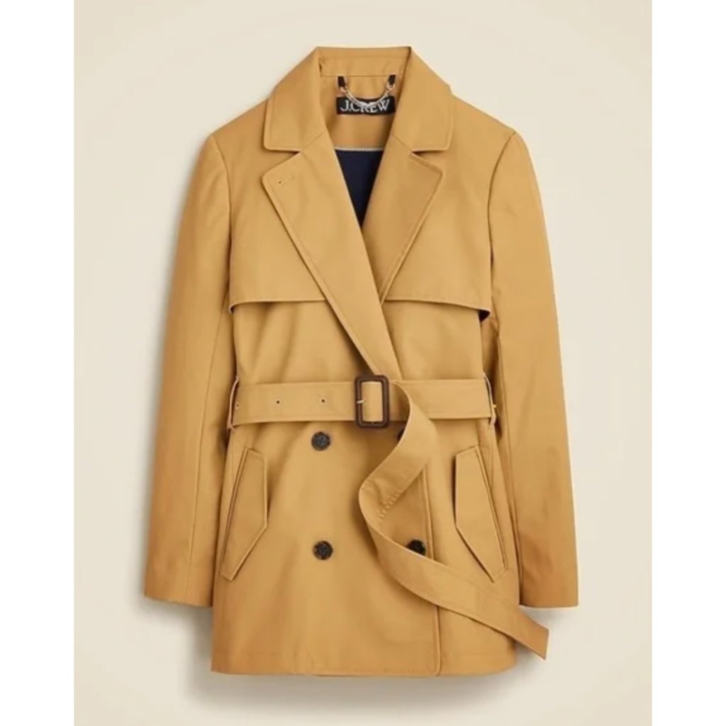 Nwt J. Crew Cropped Icon Trench Coat